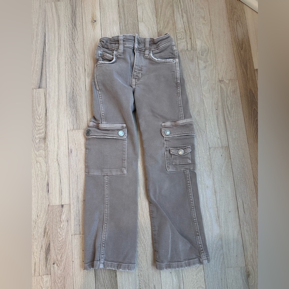 Zara Girl Stylish Cargo Pants in Taupe - Picture 1 of 6